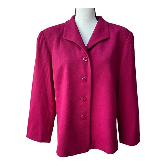 Talbot's Women's Jacket Blazer Size 12 Red 100% Pure New‎ Wool Made in USA - Picture 1 of 5